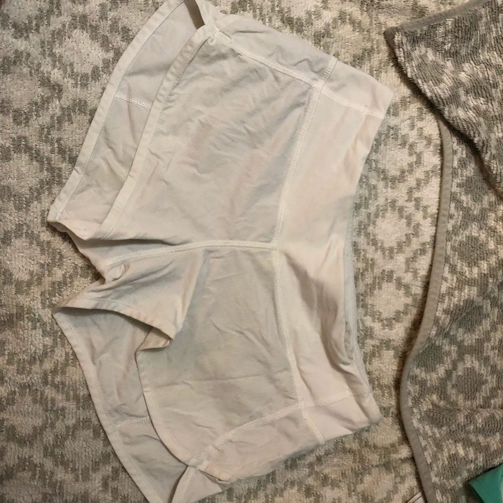 White LULULEMON SHORTS